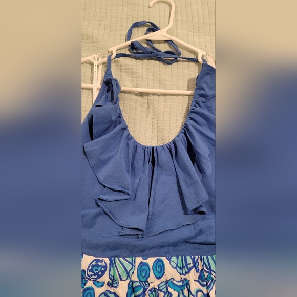 Blue Ruffle Summer Dress - Picture 4 of 7